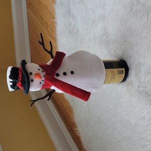 ST. NICHOLAS SQUARE Snowman Felt Novelty Holiday Bottle Cover **3 for $20 item**